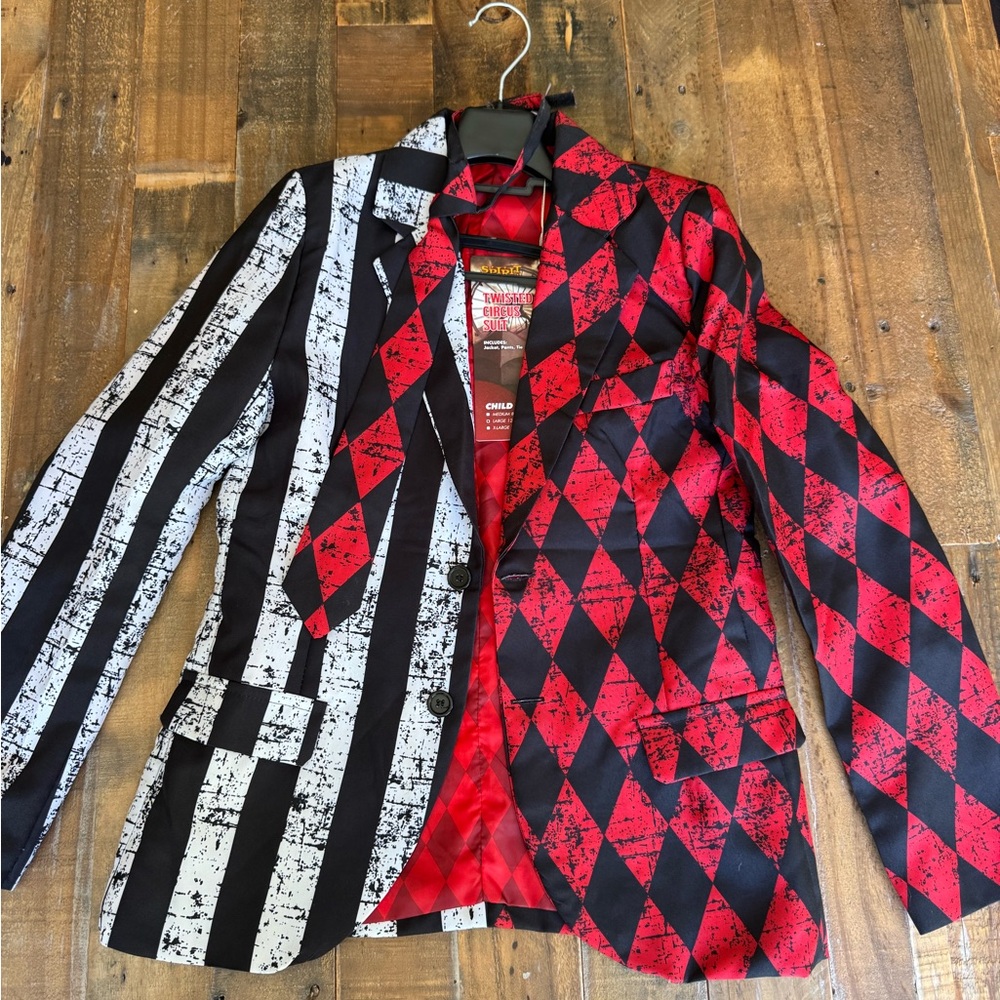Spirit Twisted Circus Suit in Red and Black
